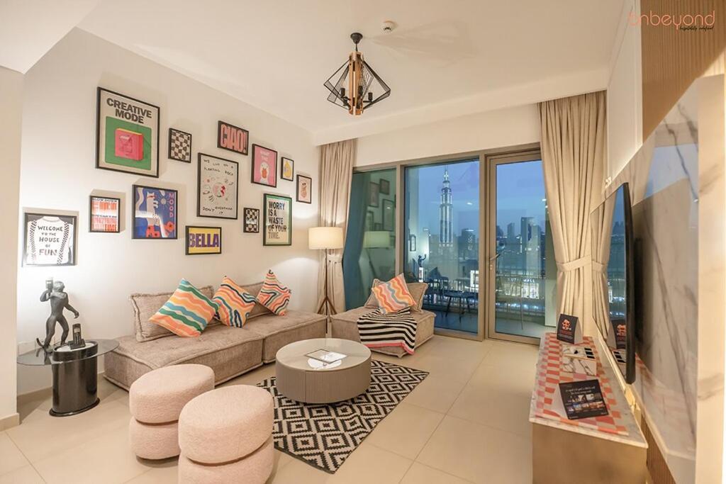 Bnbeyond's Artistic Luxe Retreat With Burj Views Apartment